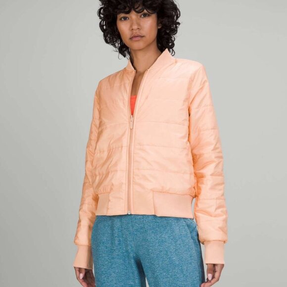 Lululemon Non-Stop Bomber Jacket in Bleached Apricot - Picture 1 of 11